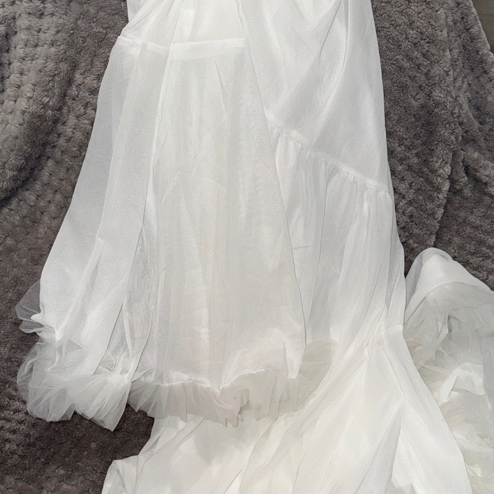 SHEIN White Sheer Nightgown